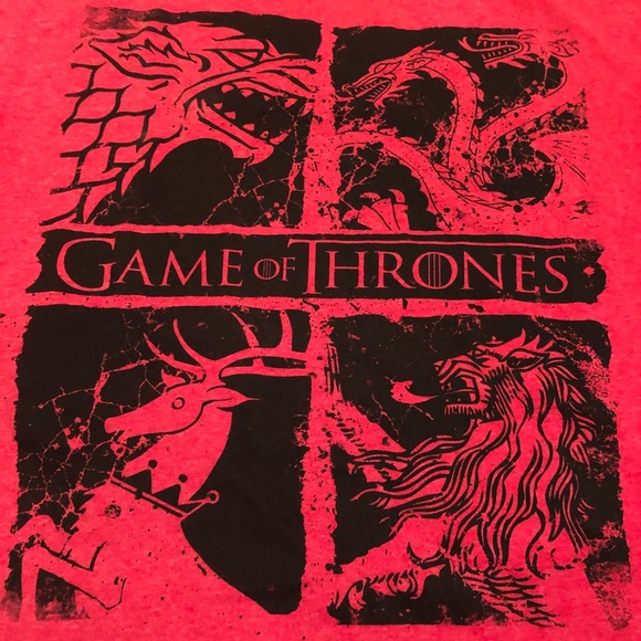 L Game of Thrones Red T-shirt - Picture 2 of 3
